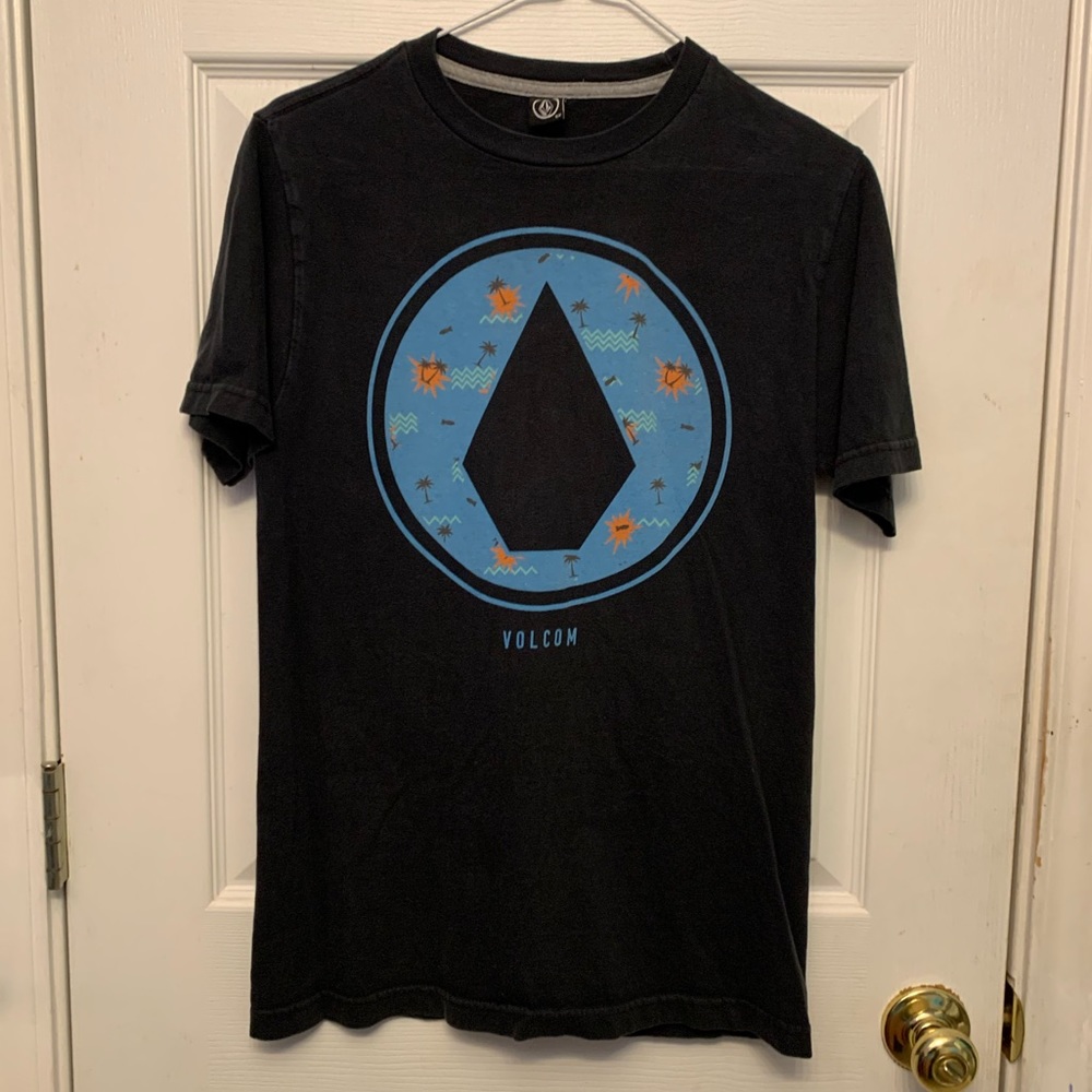 VOLCOM Black Short Sleeve Tee, size: S